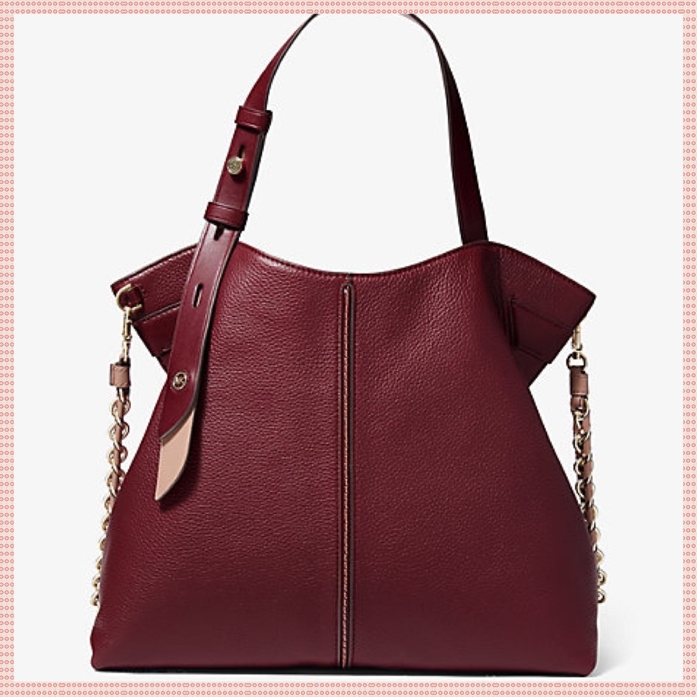Michael Kors Downtown Astor Shoulder Bag Berry NWT